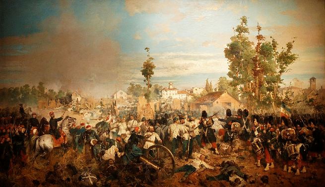 Bataille de Magenta - par Gerolamo Induno - Muse de l'Arme  Paris